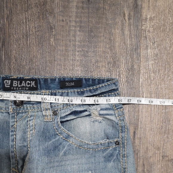 Buckle Black 32x34 Men's Low Rise Slim Straight Blue Jeans Distressed - Picture 4 of 9